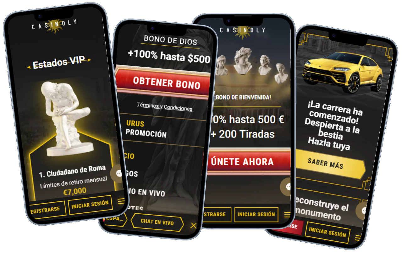 Casinoly Casino versión móvil con bonos, promociones y programa VIP